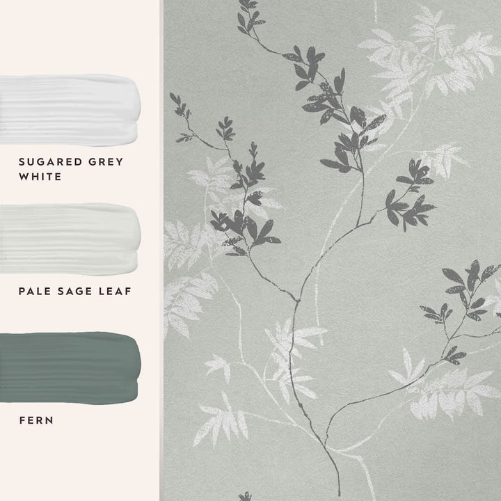 Laura Ashley Mari Mineral Green Wallpaper - 119840