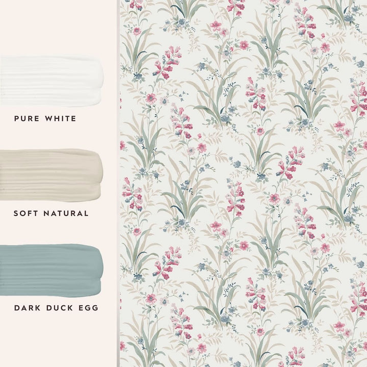 Laura Ashley Mosedale Posy Wallpaper - 122750