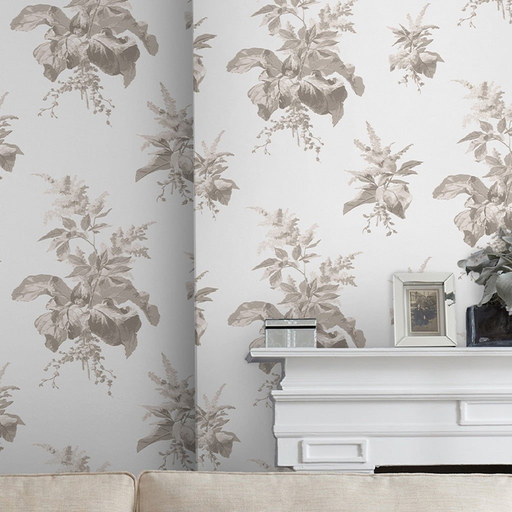 - Laura Ashley Naberth Dove Grey Wallpaper - 119850 - Decor Warehouse