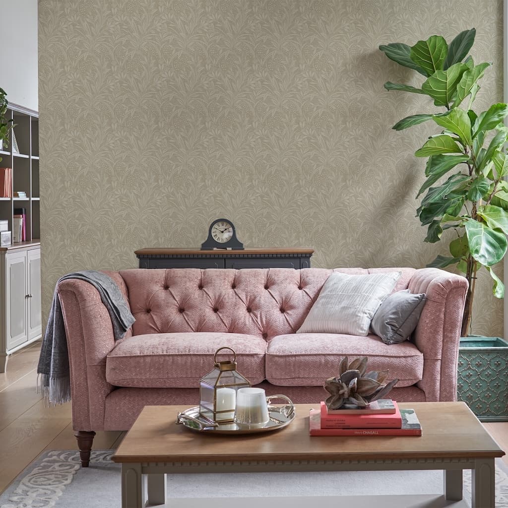 - Laura Ashley Natural Barley Wallpaper - 113340 - Decor Warehouse