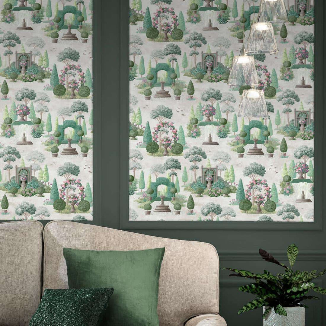 - Laura Ashley Naunton Folly Fern Green Wallpaper - 122746 - Decor Warehouse
