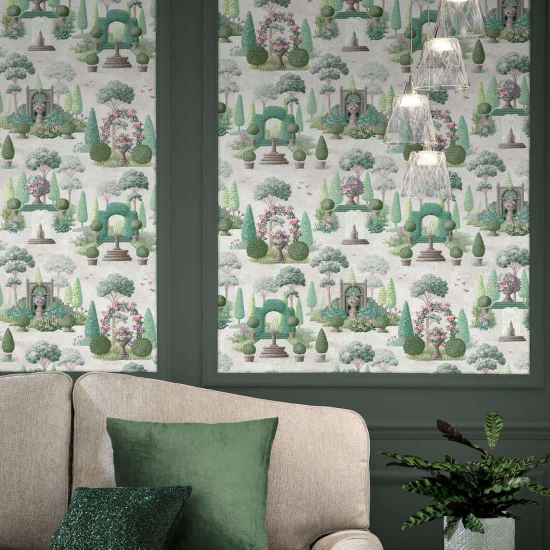 - Laura Ashley Naunton Folly Fern Green Wallpaper - 122746 - Decor Warehouse