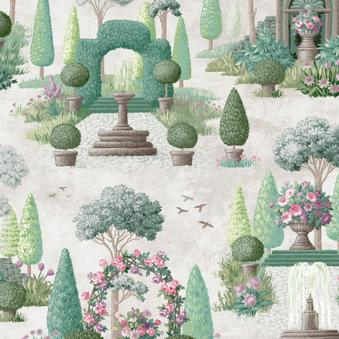 - Laura Ashley Naunton Folly Fern Green Wallpaper - 122746 - Decor Warehouse