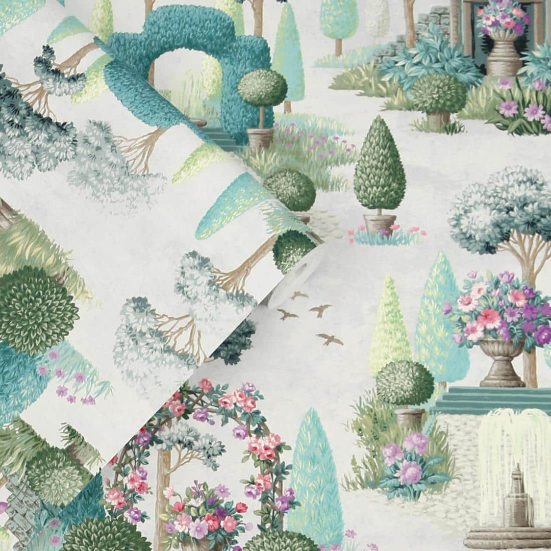 - Laura Ashley Naunton Folly Fern Green Wallpaper - 122746 - Decor Warehouse