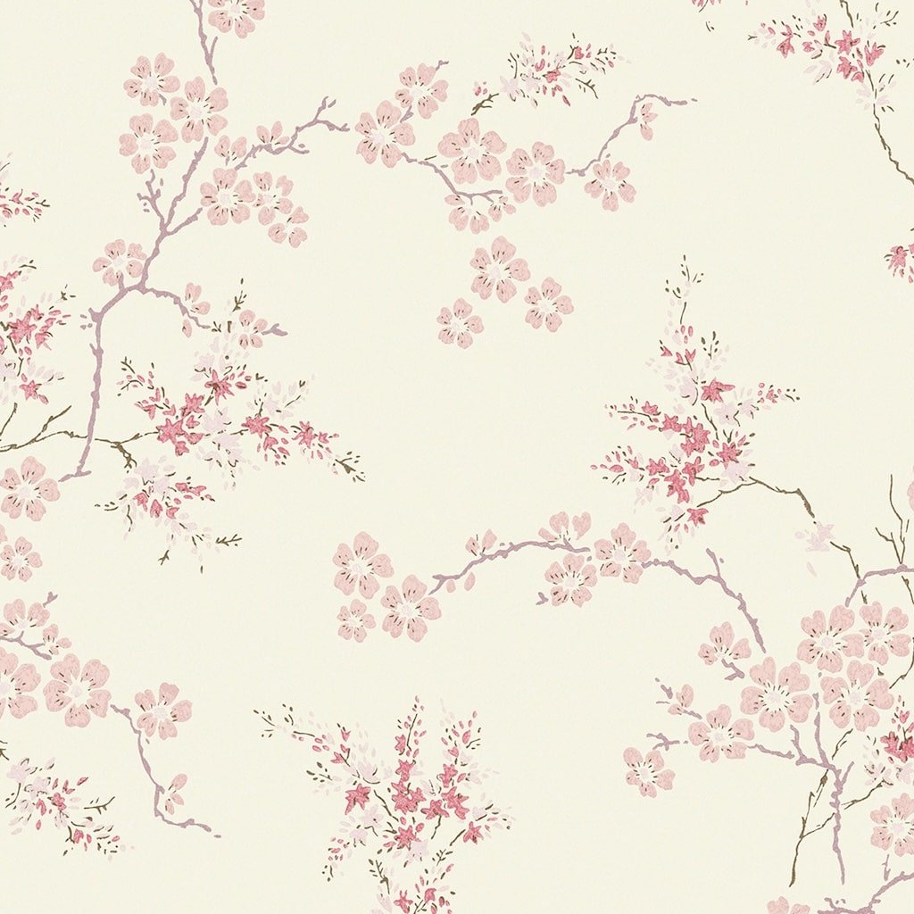 - Laura Ashley Oriental Blossom Blush Wallpaper - 113388 - Decor Warehouse