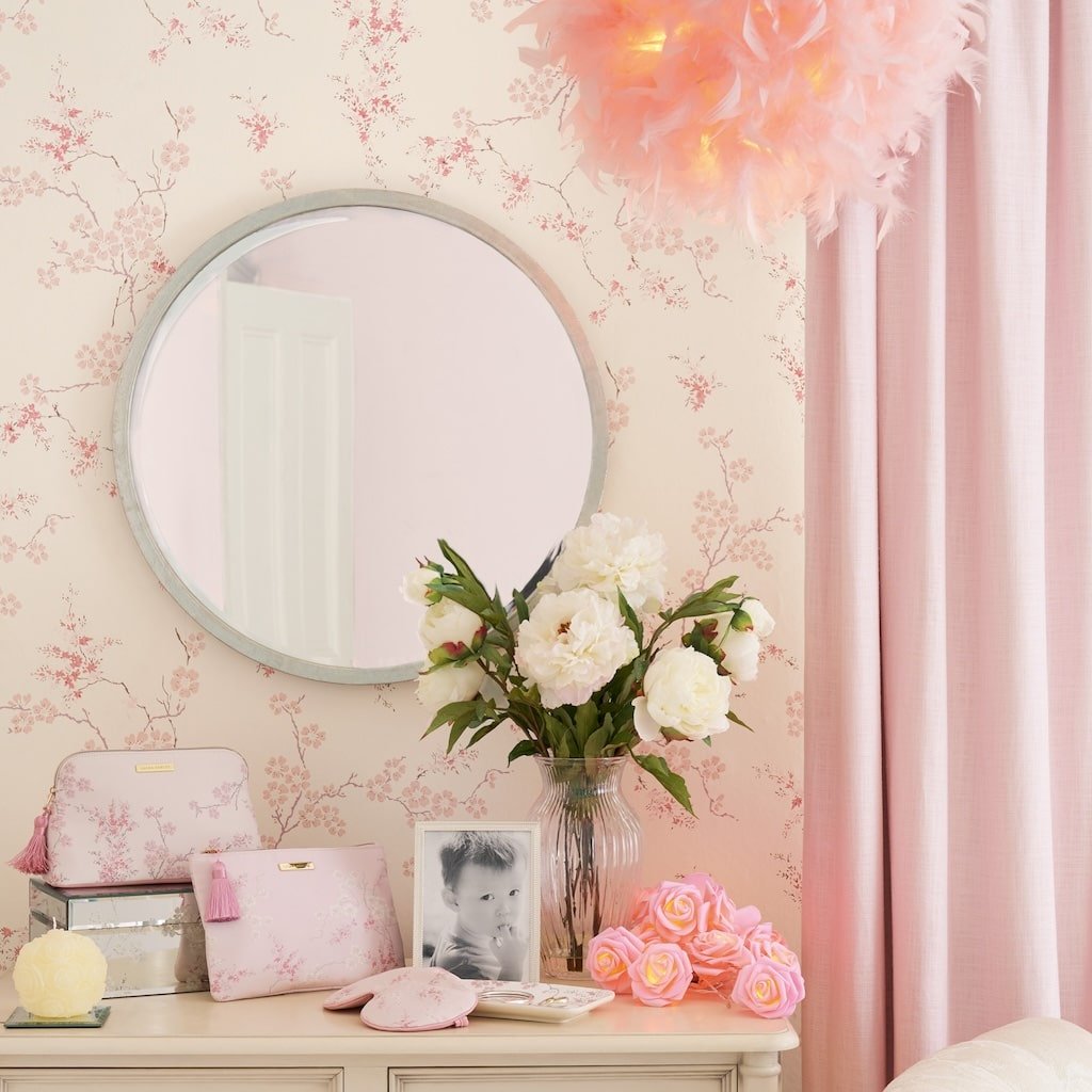 - Laura Ashley Oriental Blossom Blush Wallpaper - 113388 - Decor Warehouse