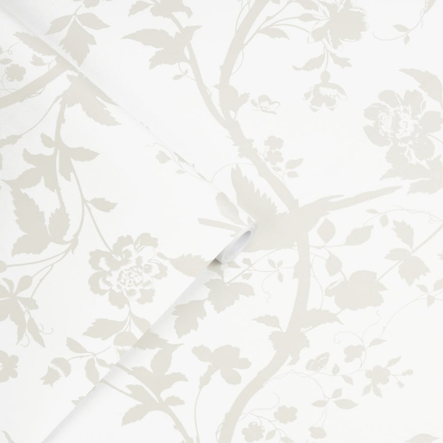 - Laura Ashley Oriental Pearlescent White Wallpaper - 113391 - Decor Warehouse