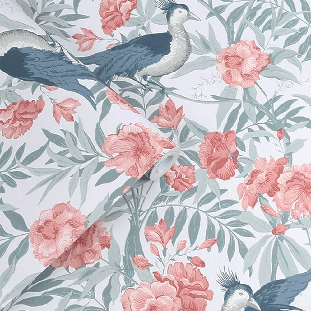 - Laura Ashley Osterley Rosewood Wallpaper - 114895 - Decor Warehouse