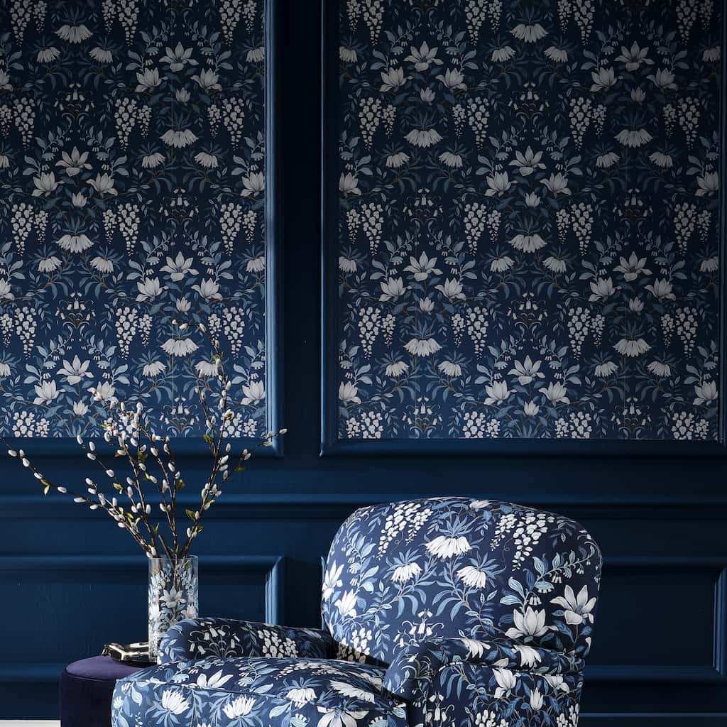 - Laura Ashley Parterre Dusky Seaspray Wallpaper - 113404 - Decor Warehouse