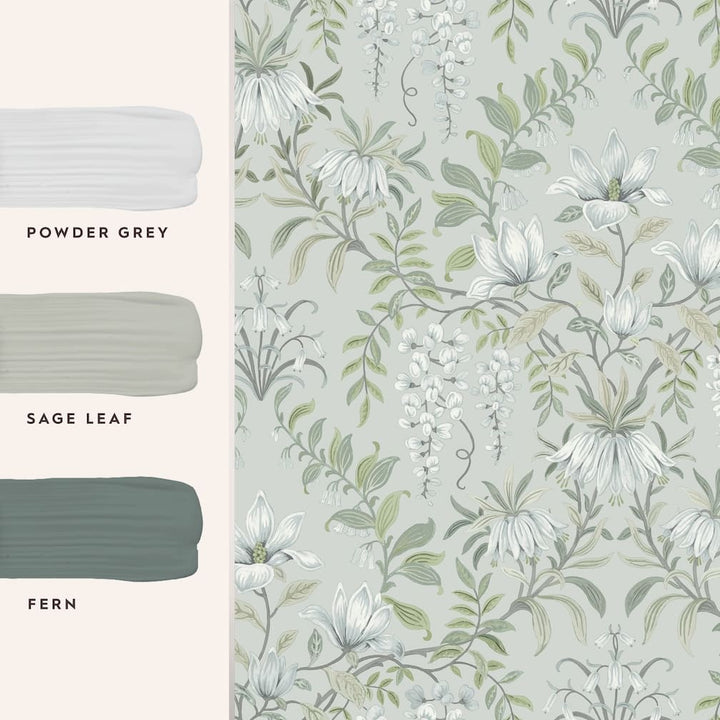 Laura Ashley Parterre Sage Wallpaper - 113406