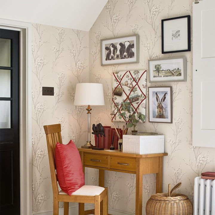 - Laura Ashley Pussy Willow Dove Grey Wallpaper - 113361 - Decor Warehouse