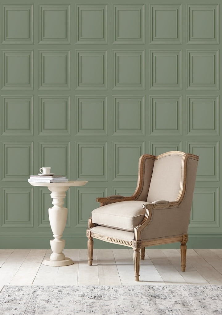 - Laura Ashley Redbrook Wood Panel Sage Wallpaper - 114905 - Decor Warehouse