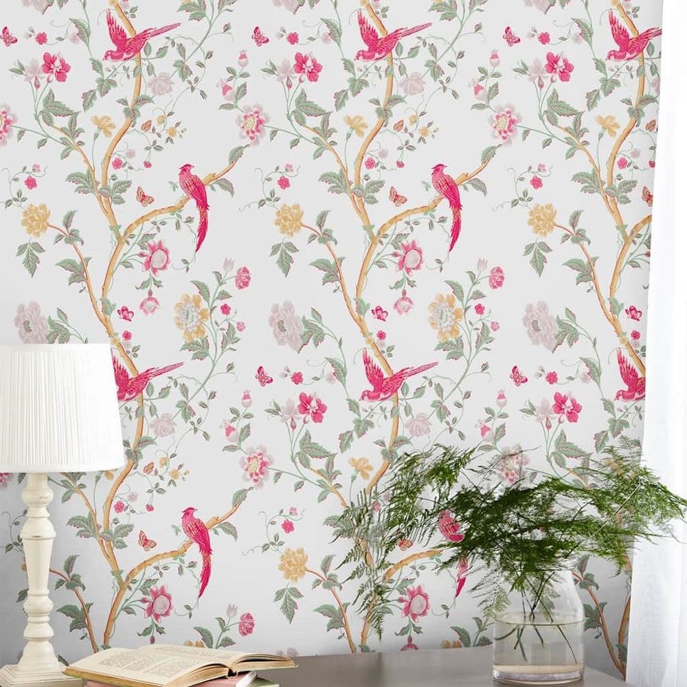 - Laura Ashley Summer Palace Peony Wallpaper - 115254 - Decor Warehouse