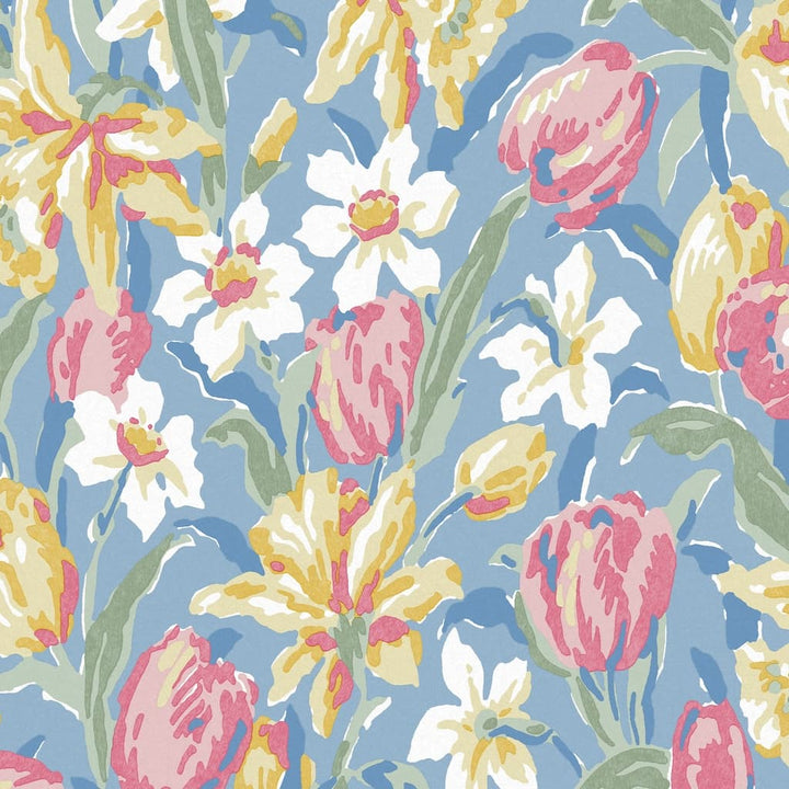 - Laura Ashley Tulips China Blue Wallpaper - 119847 - Decor Warehouse
