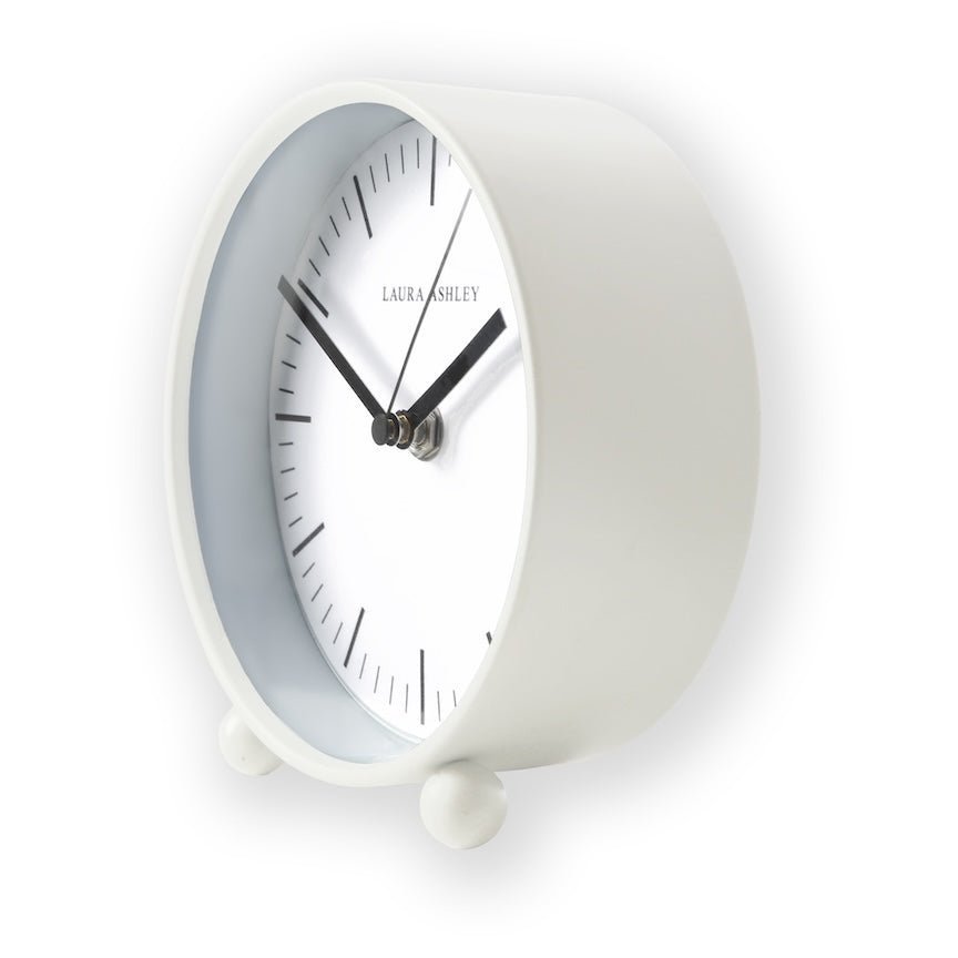 - Graham & Brown - Laura Ashley Twyford Small Bedside Ivory Clock - Decor Warehouse