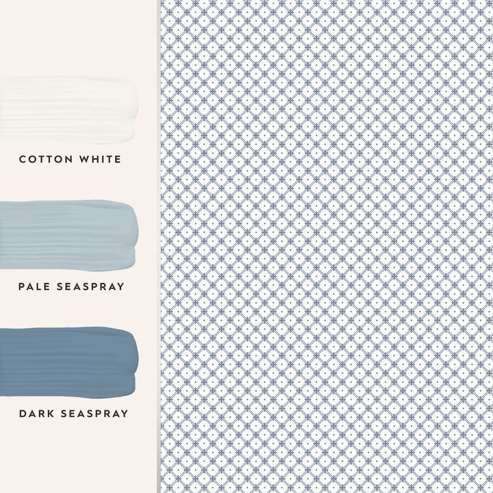 Laura Ashley Wickerwork Dark Seaspray Blue Wallpaper - 120135