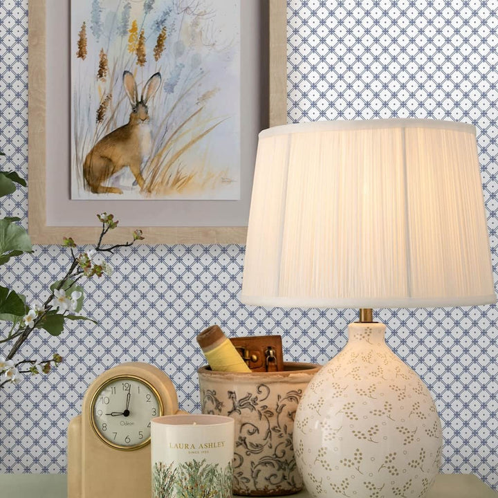 - Laura Ashley Wickerwork Dark Seaspray Blue Wallpaper - 120135 - Decor Warehouse