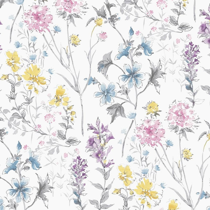 - Laura Ashley Wild Meadow Multi Wallpaper - 113363 - Decor Warehouse