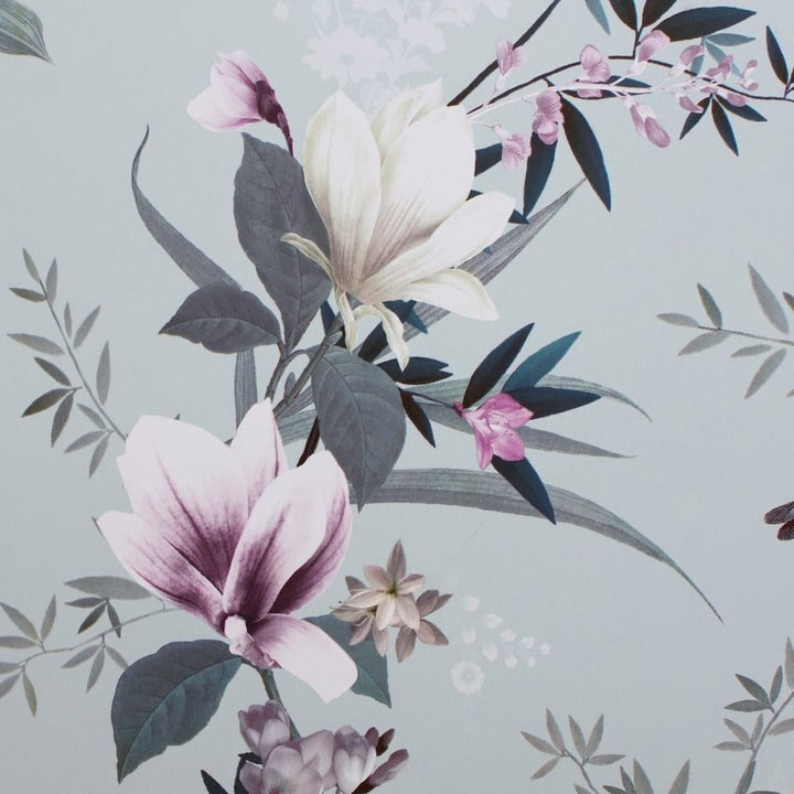 - Lipsy Lotus Duck Egg Floral Wallpaper - 144050 - Decor Warehouse
