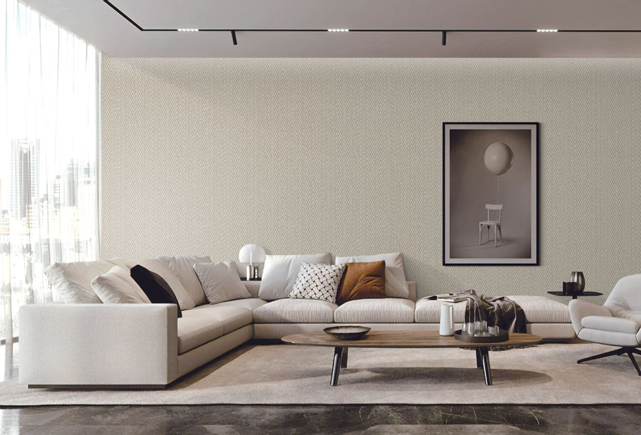 - Luxury Knotted Twist Wallpaper Beige - 522502 - Decor Warehouse