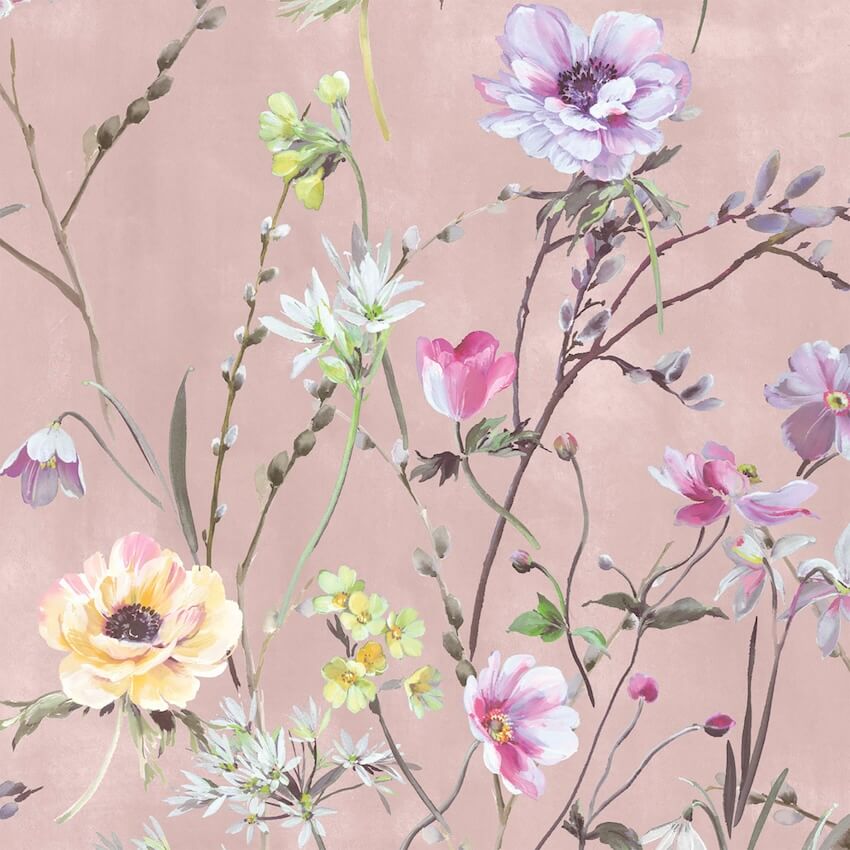 - Maytime Dusky Pink Wallpaper - WM - 383 - 02 - Decor Warehouse