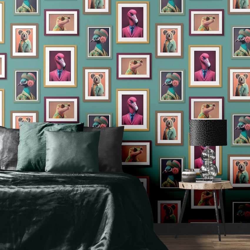 - Muriva Fantastic Animals Picture Frame Wallpaper - 102574 - Decor Warehouse