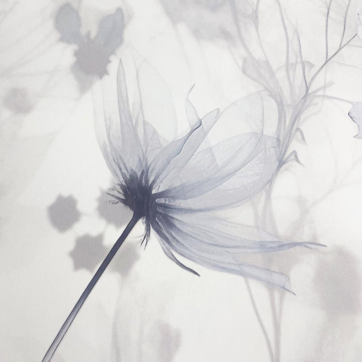 - Muriva Lissa Flower Blue Metallic Wallpaper - 215502 - Decor Warehouse