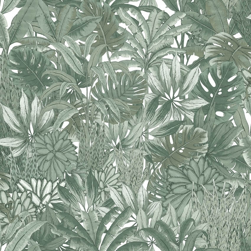 - Muriva Lush Forest Green Metallic Wallpaper - 205502 - Decor Warehouse