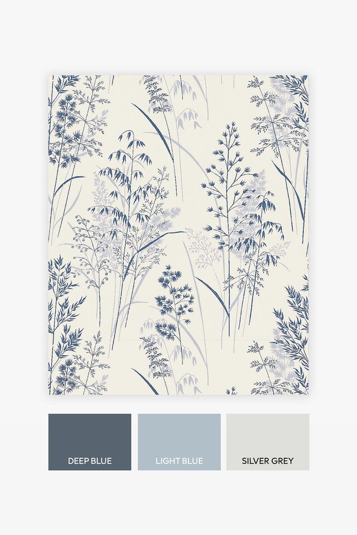 Next Leaf Sprigs Blue Wallpaper - 118265