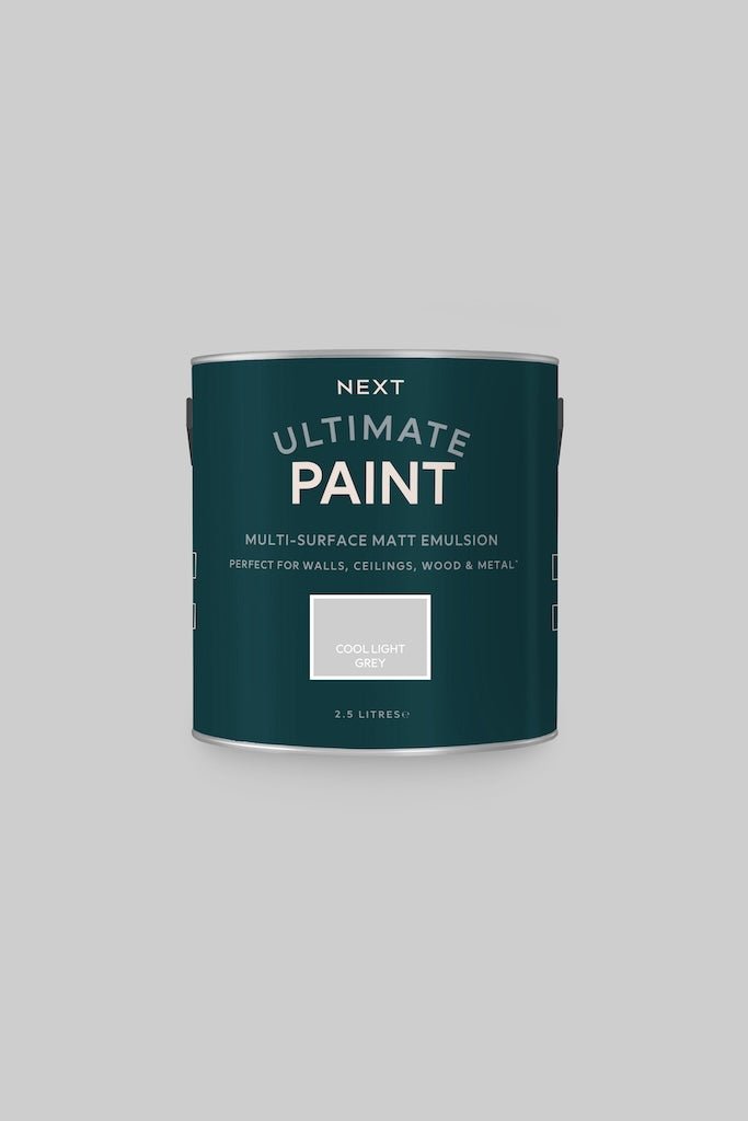 - Next Ultimate Multi Surface Matt Emulsion Paint - Cool Light Grey 2.5L - T82891 - Decor Warehouse