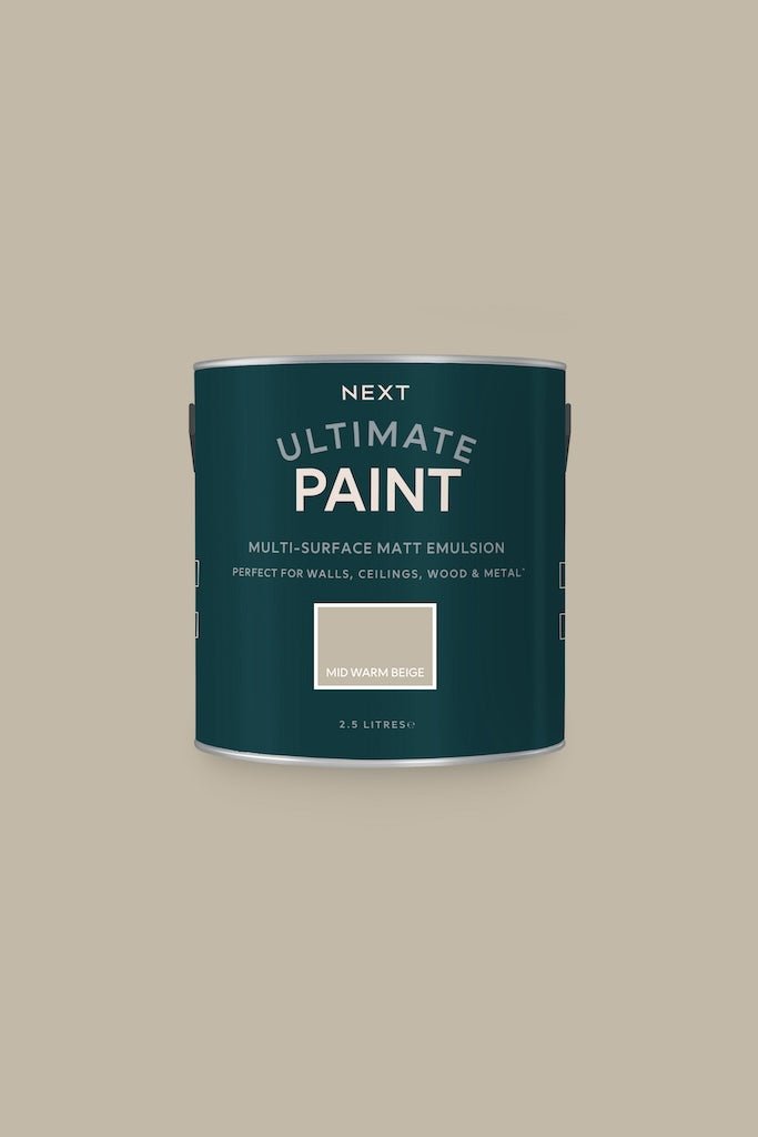 - Next Ultimate Multi Surface Matt Emulsion Paint - Mid Warm Beige 2.5L - T82901 - Decor Warehouse