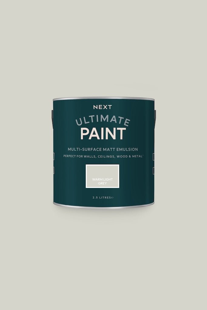 - Next Ultimate Multi Surface Matt Emulsion Paint - Warm Light Grey 2.5L - T82890 - Decor Warehouse
