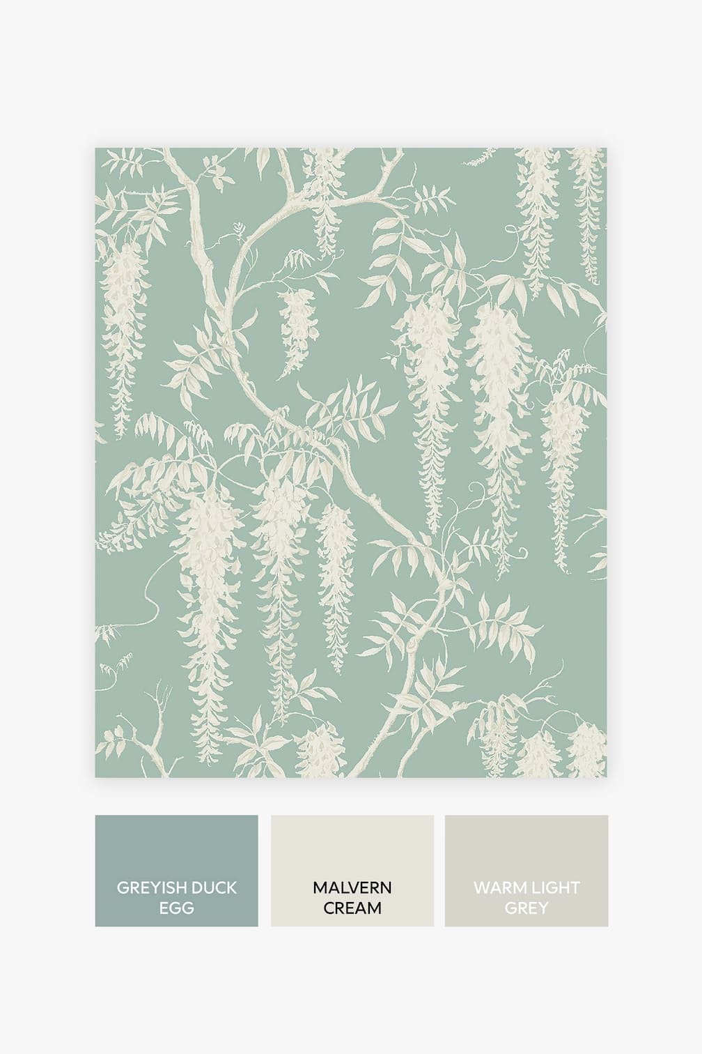 Next Wisteria Trails Duck Egg Wallpaper - 118251
