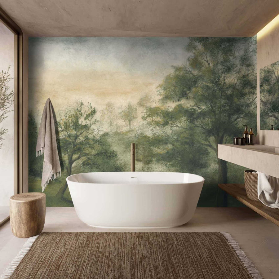 - Quarlton Forest Green Wall Mural by Woodchip & Magnolia - WM - 430 - 01RM - Decor Warehouse