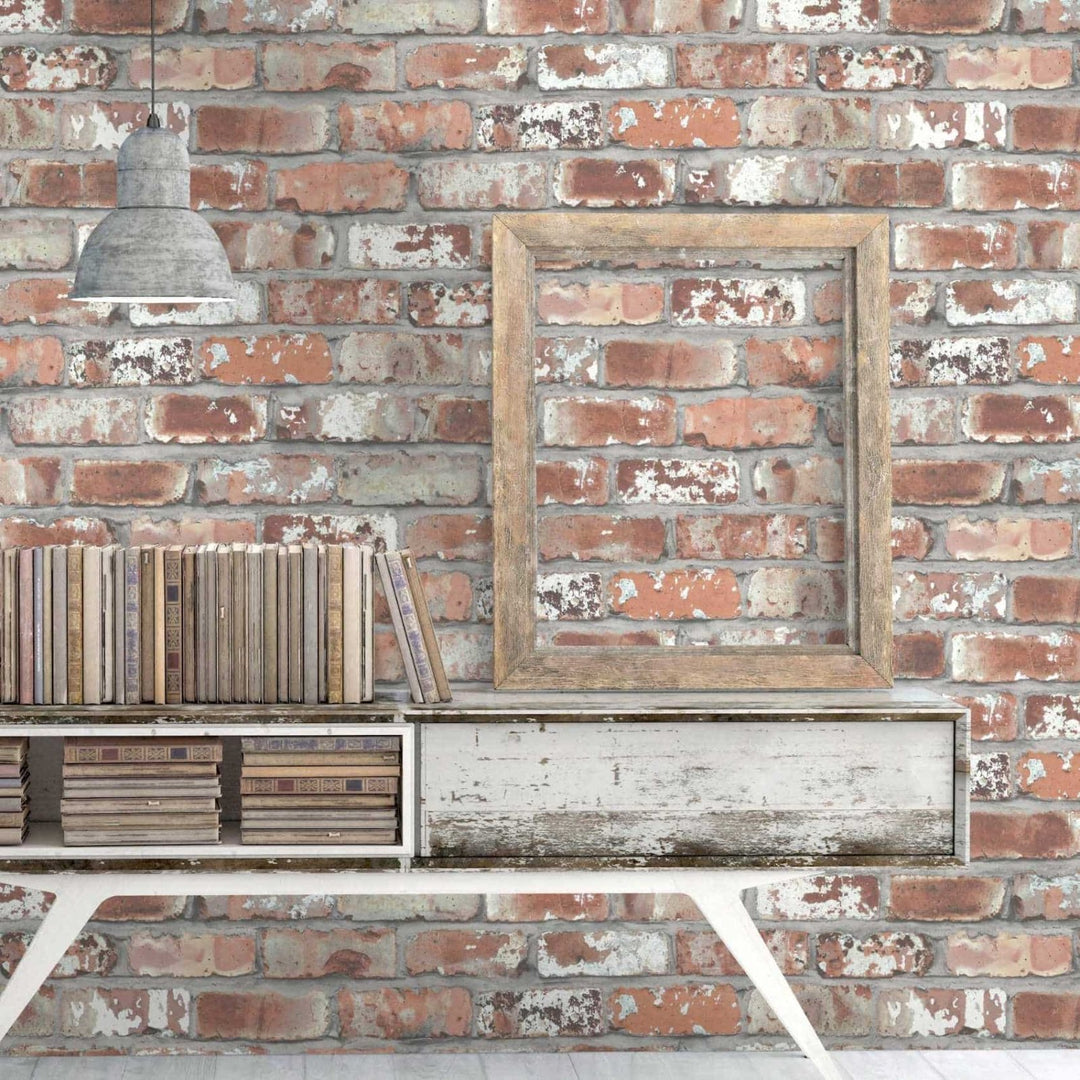 - Real Red Brick Wallpaper by Woodchip & Magnolia - WM - 012R - Decor Warehouse