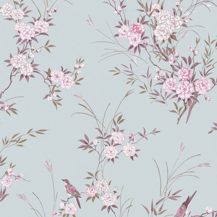 - Shabby Chic by Rachel Ashwell Bird Chinoiserie Blue Wallpaper - 125119 - Decor Warehouse