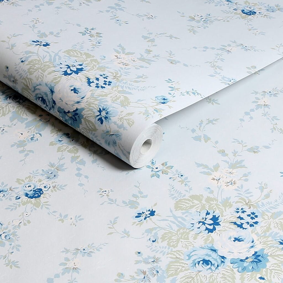 - Shabby Chic by Rachel Ashwell Garden Floral Soft Blue wallpaper - 125128 - Decor Warehouse