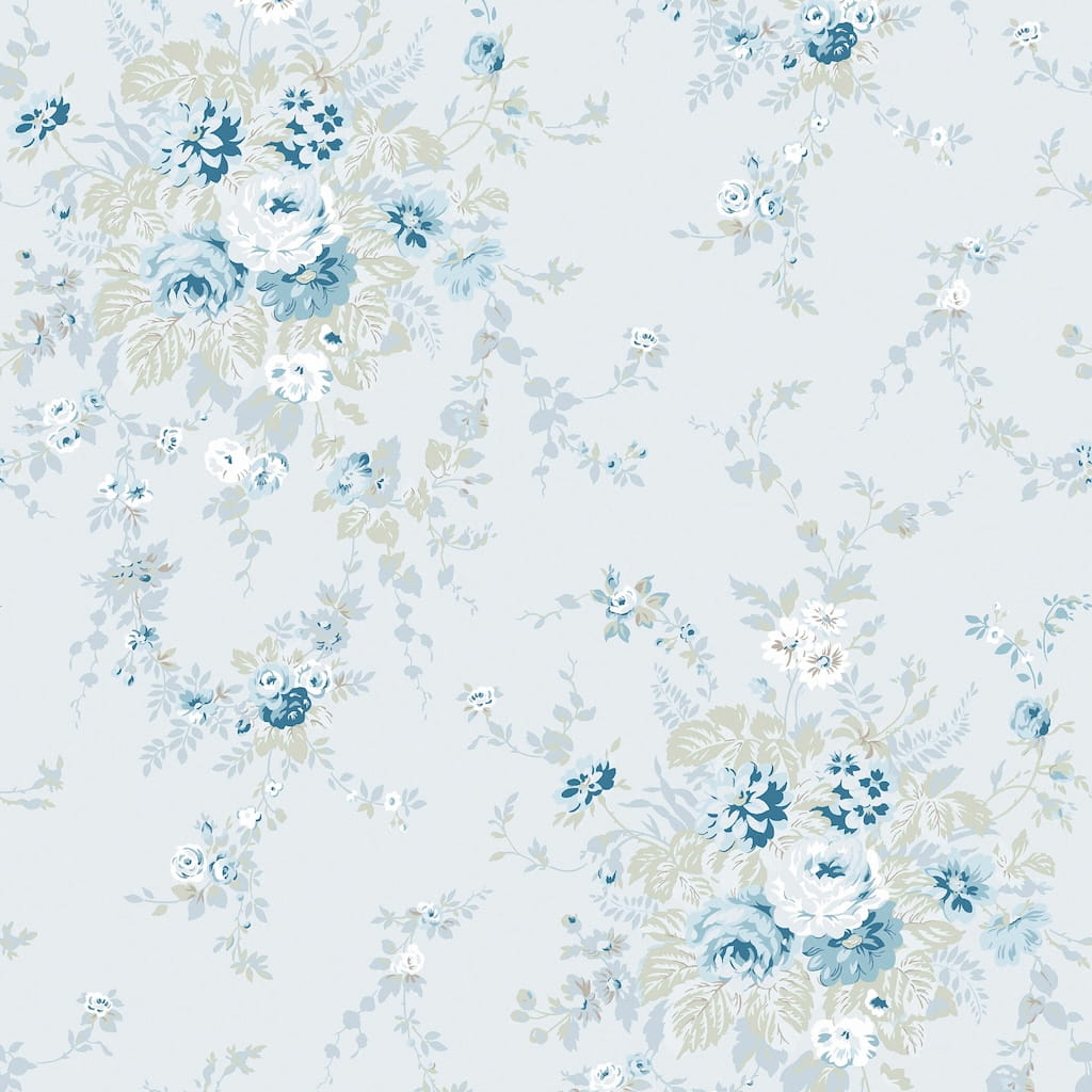 - Shabby Chic by Rachel Ashwell Garden Floral Soft Blue wallpaper - 125128 - Decor Warehouse