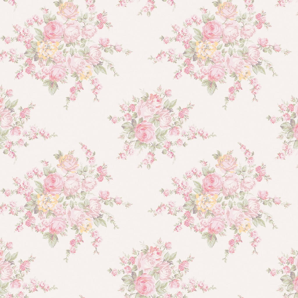 - Shabby Chic by Rachel Ashwell Rose Blossom Pink Multi wallpaper - 125135 - Decor Warehouse