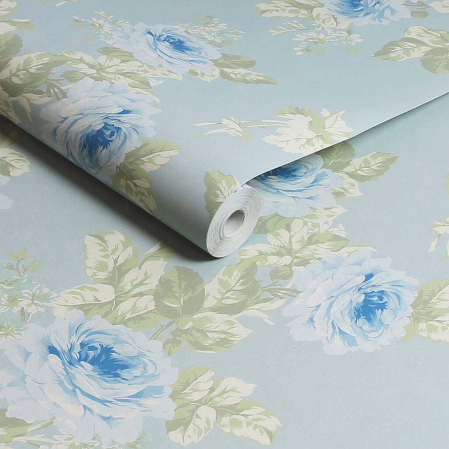 - Shabby Chic by Rachel Ashwell Royal Bouquet Blue wallpaper - 125112 - Decor Warehouse