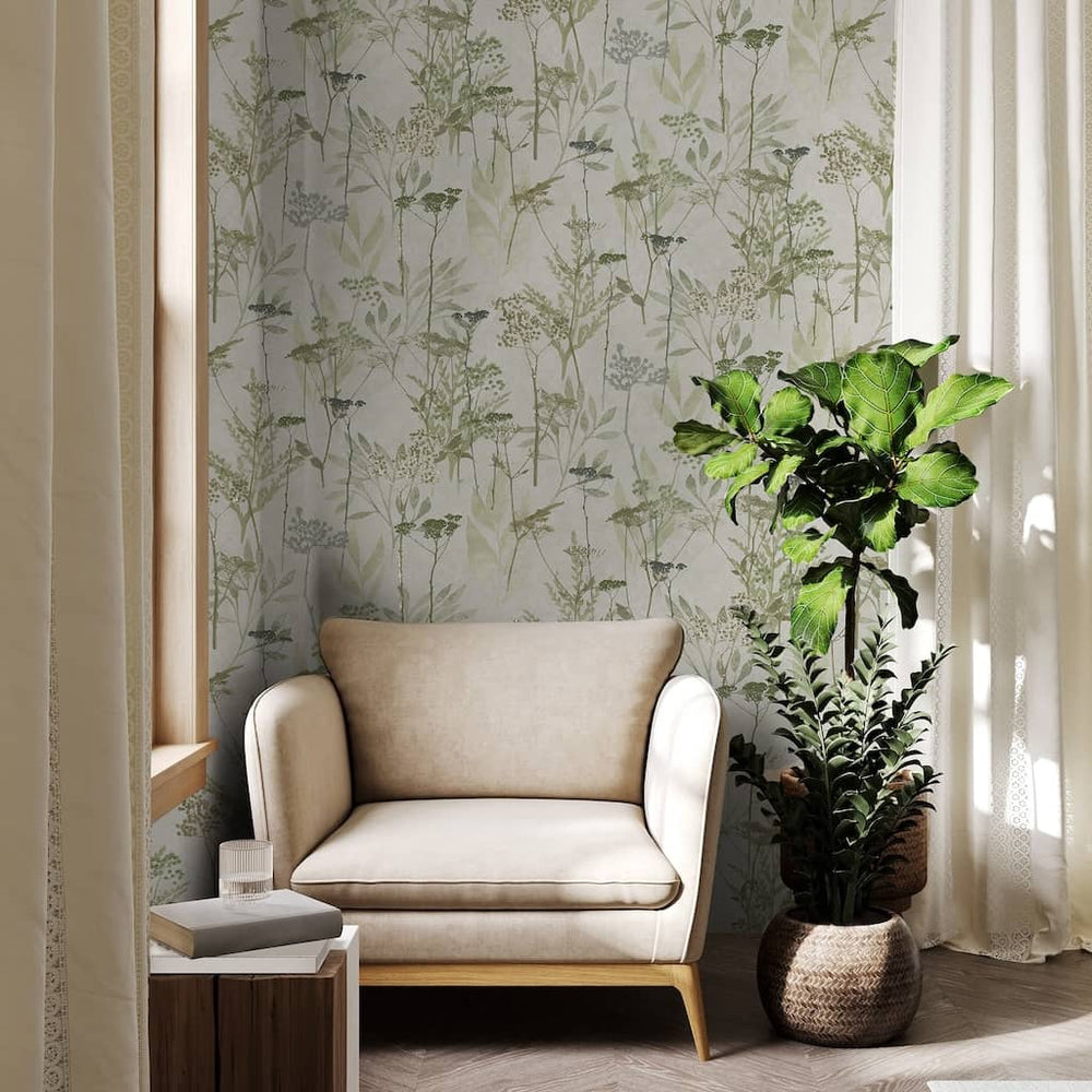 - Superfresco Easy Solstice Sage Green Wallpaper - 125058 - Decor Warehouse