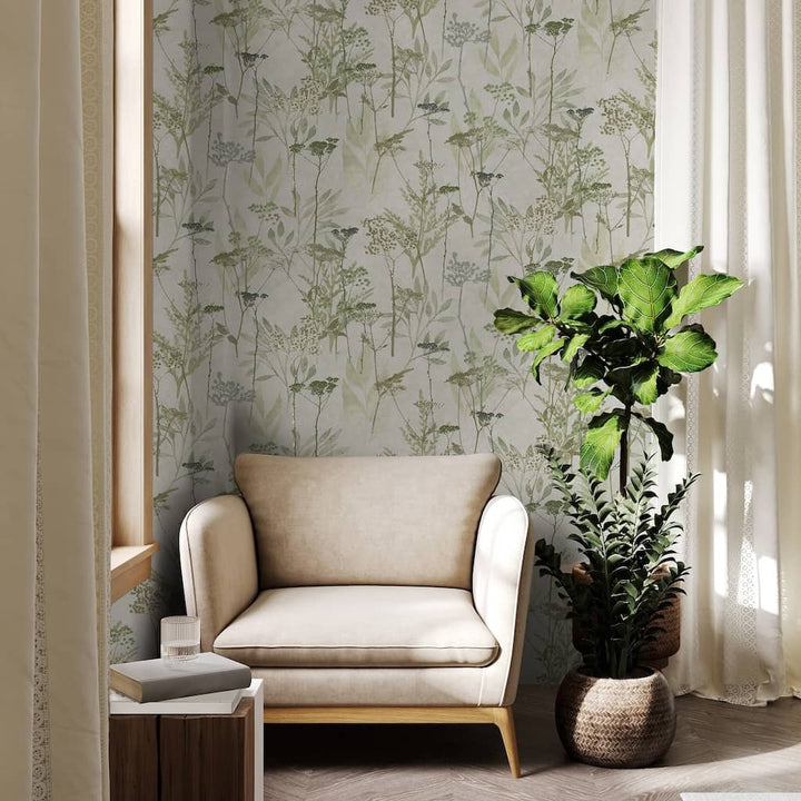 - Superfresco Easy Solstice Sage Green Wallpaper - 125058 - Decor Warehouse