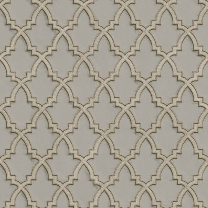 - Wallstitch Moroccan Trellis Dark Grey & Silver Wallpaper - DE120024 - Decor Warehouse