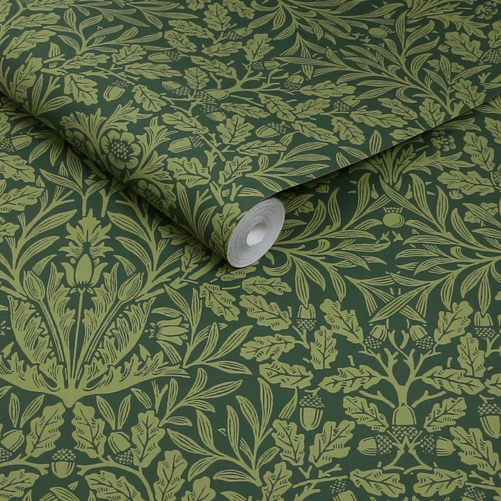 William Morris Acorn Garden Green Wallpaper - 140490
