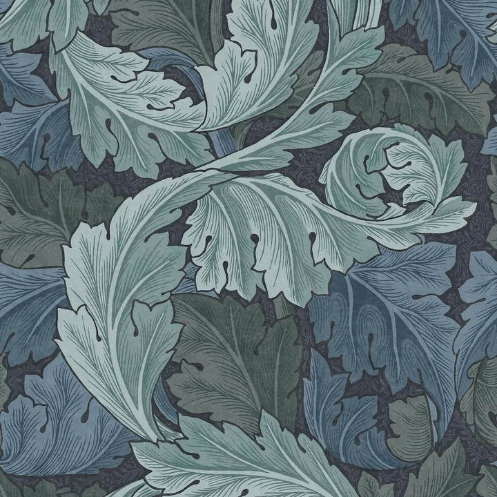 - William Morris At Home Acanthus Blue Wallpaper - 124225 - Decor Warehouse