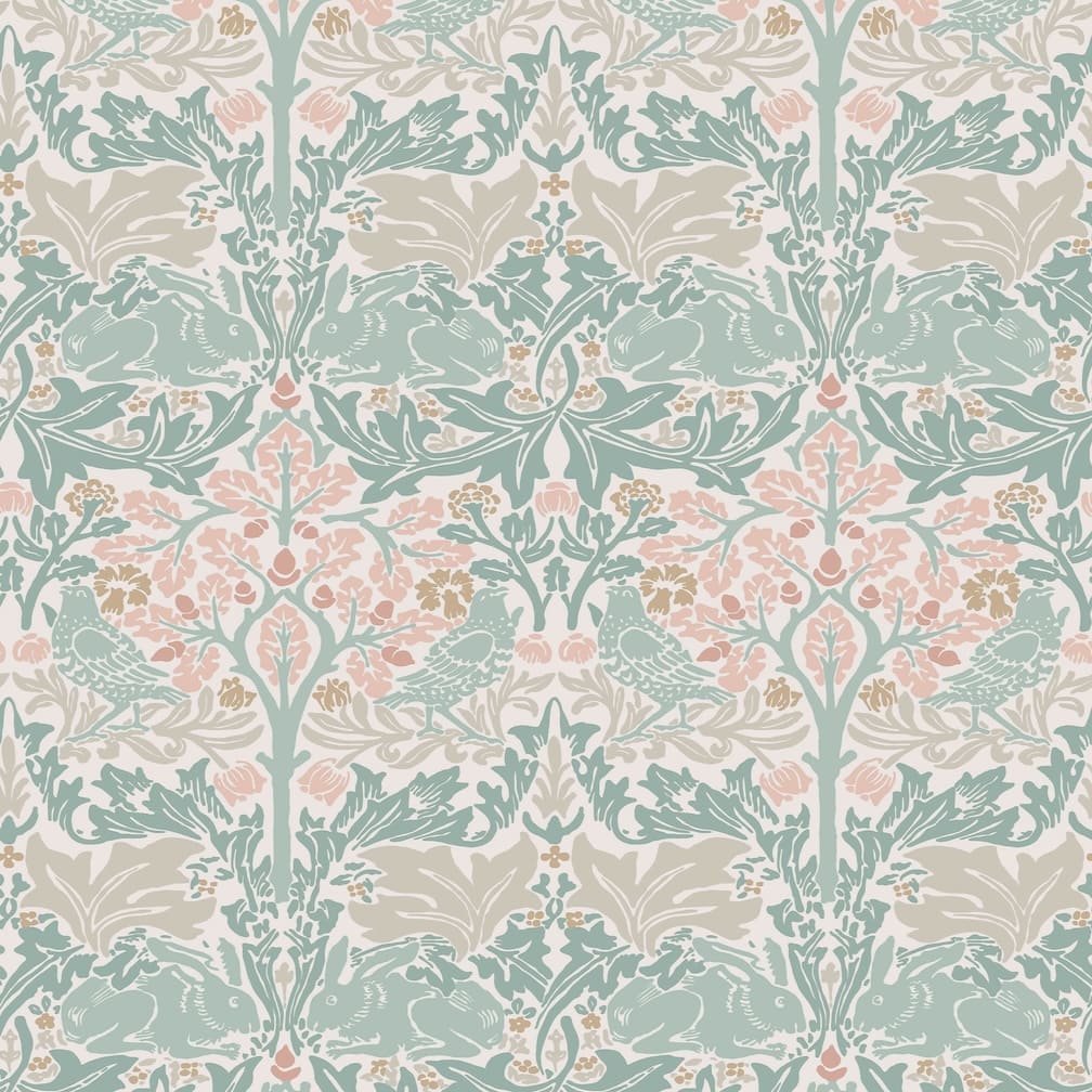 William Morris Brother Rabbit Lullaby Blues Wallpaper - 140499