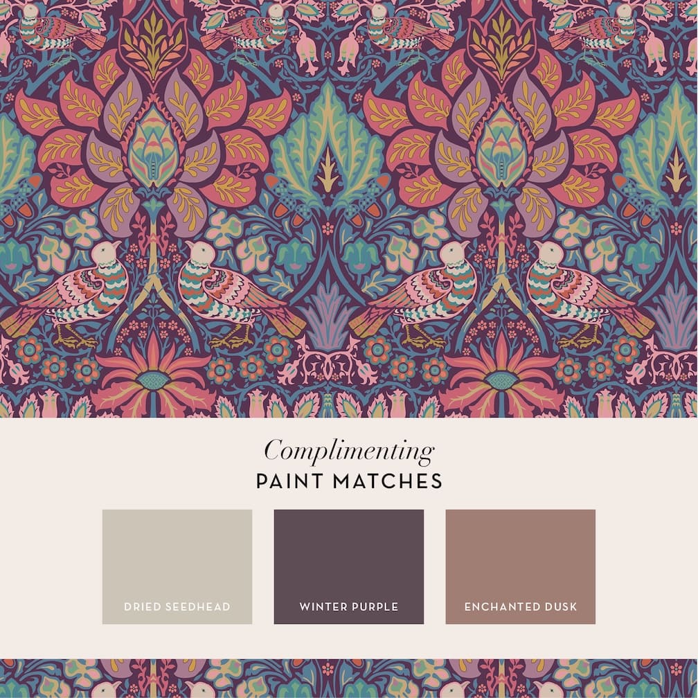 William Morris Dove & Rose Carnival Wallpaper - 140478