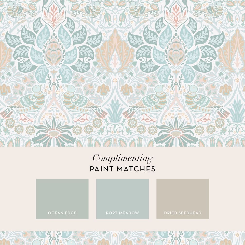 William Morris Dove & Rose Haze Wallpaper - 140479