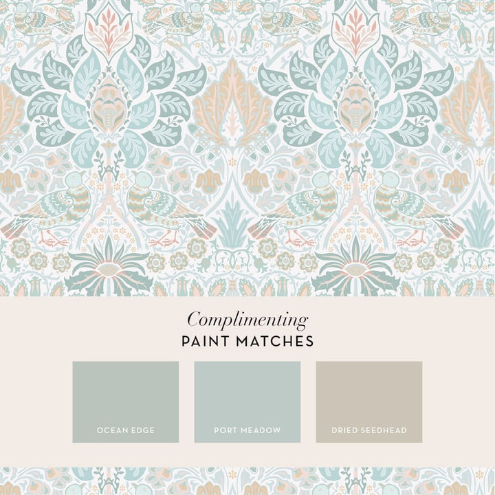 William Morris Dove & Rose Haze Wallpaper - 140479