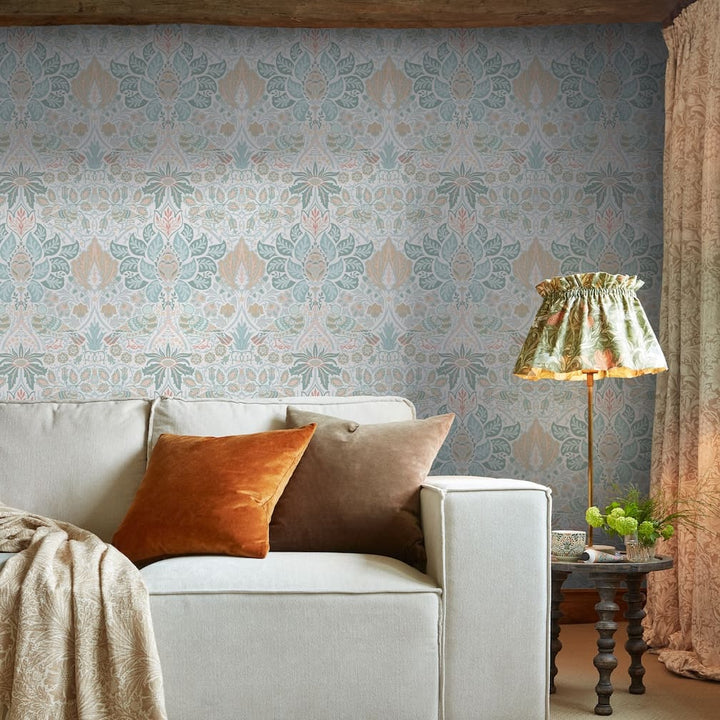 William Morris Dove & Rose Haze Wallpaper - 140479